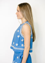 Liora Embroidered Midi Skirt Set