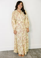 Carolyn Floral Belted Maxi Dress