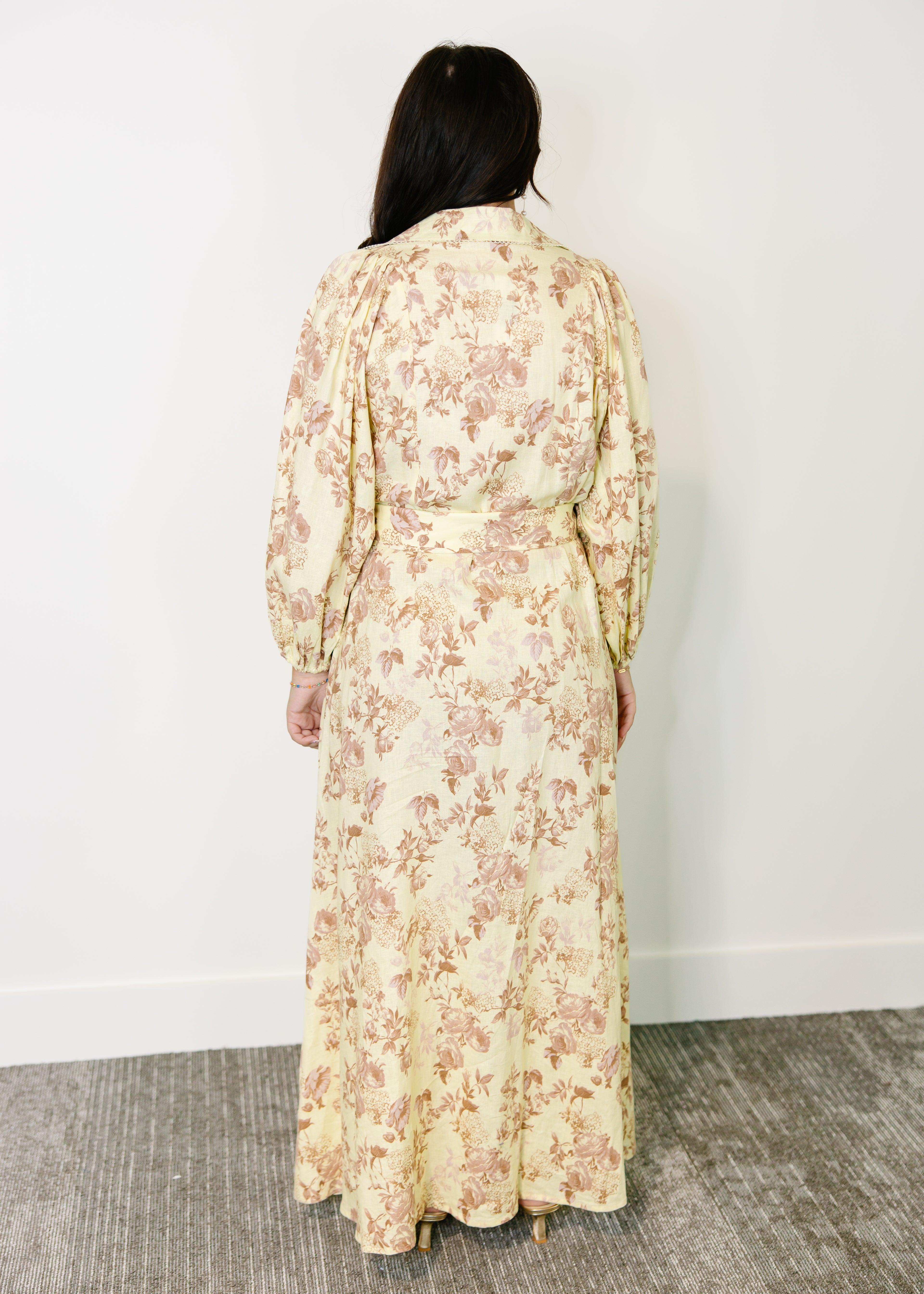 Carolyn Floral Belted Maxi Dress