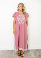 Celeste Embroidered Midi Dress