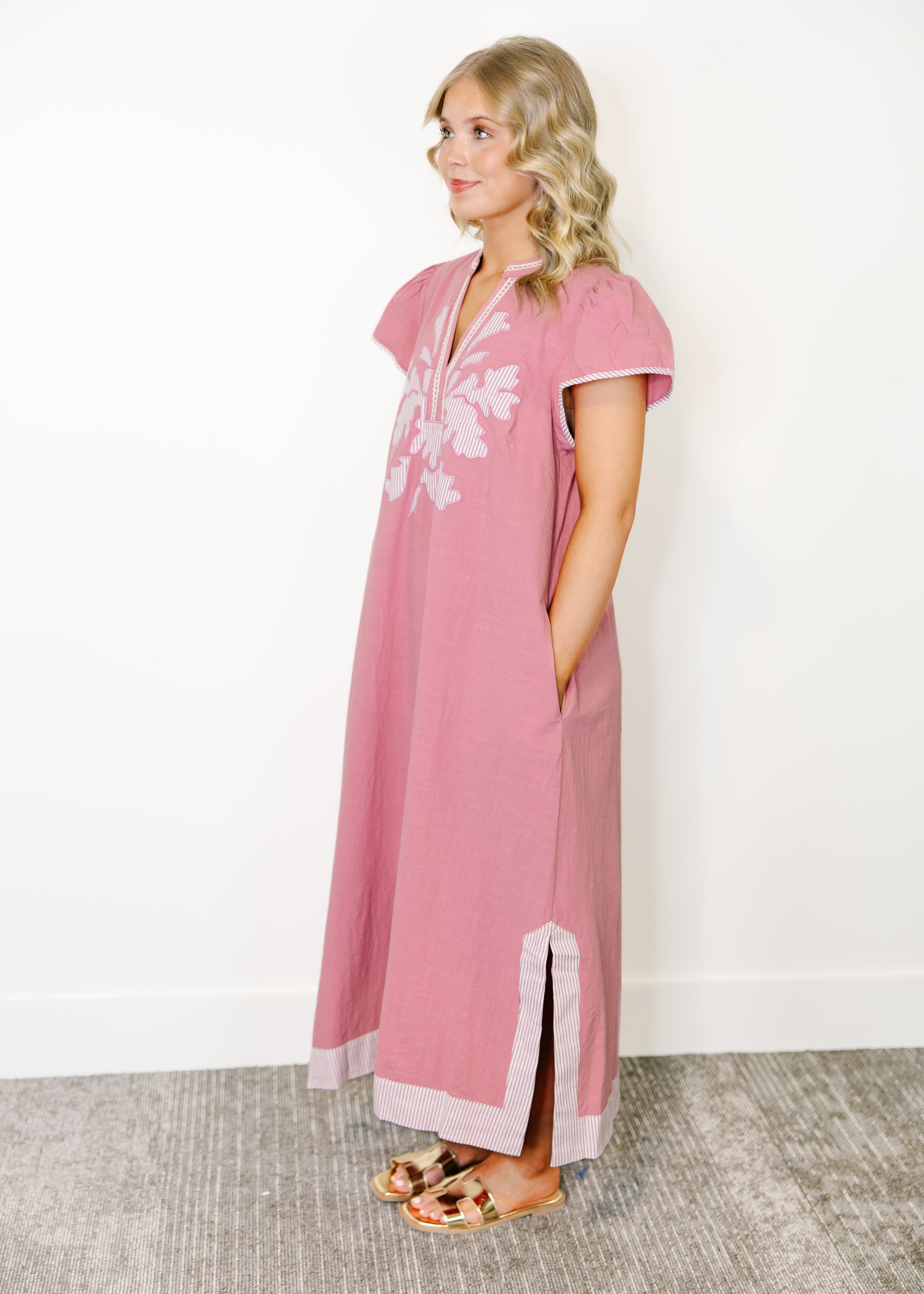 Celeste Embroidered Midi Dress