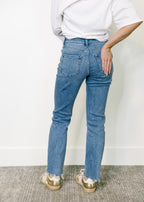 Ava Raw Hem Straight Jeans