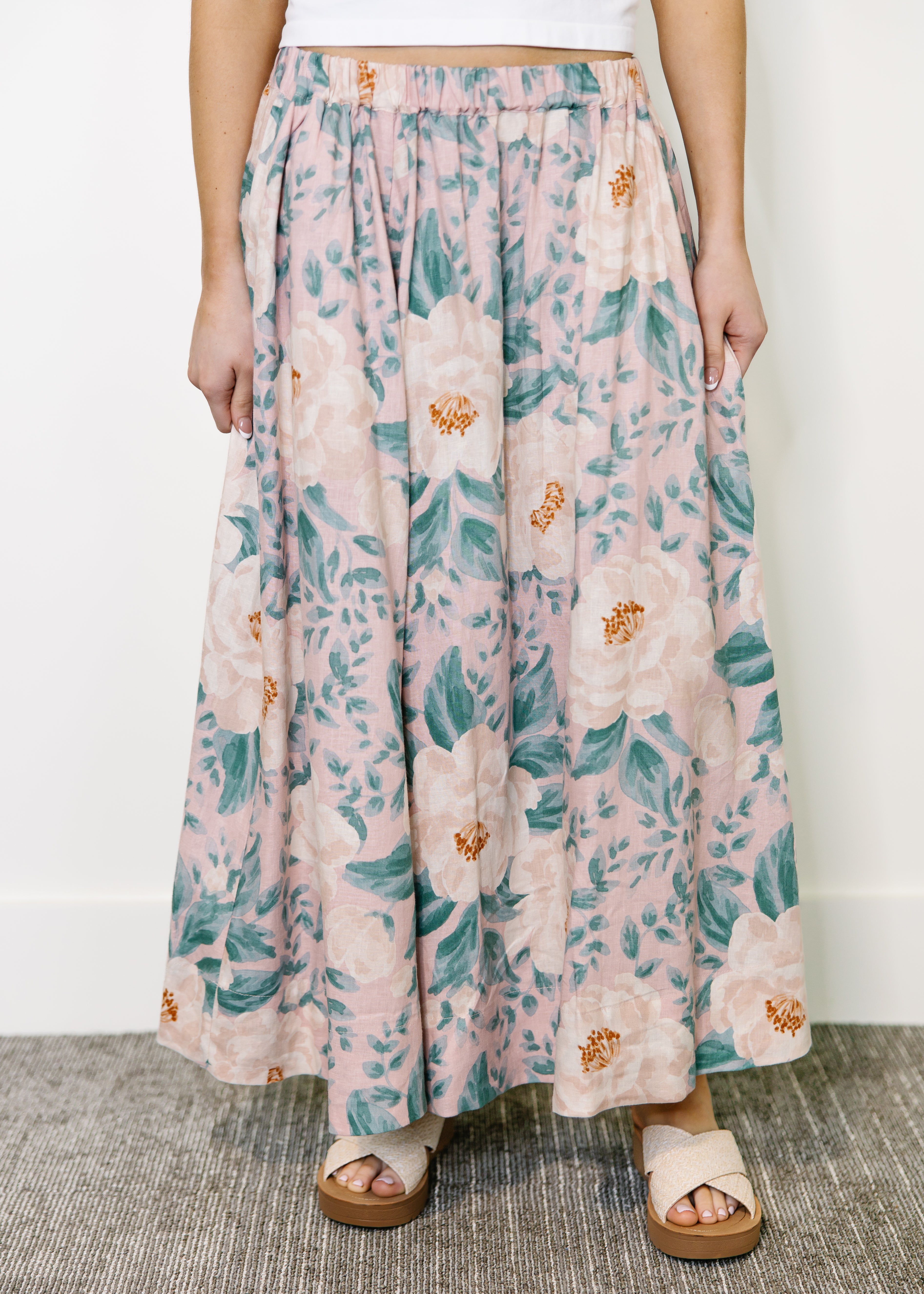 Lisa Floral Vintage Maxi Skirt