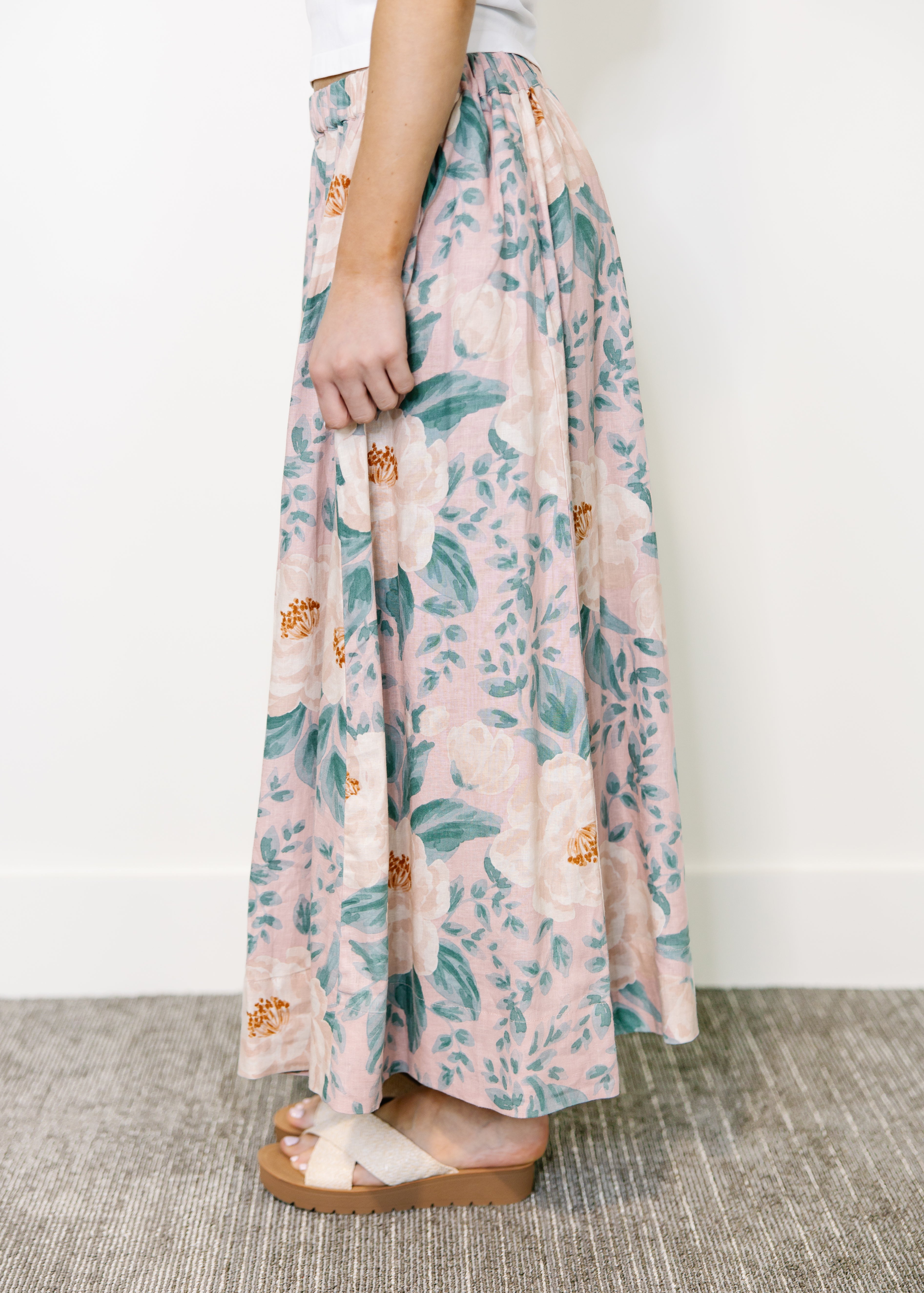 Lisa Floral Vintage Maxi Skirt