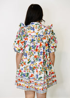 Elyse Floral Ruffle Yoke Mini Dress