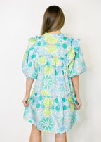 Lilah Floral Ruffle Shoulder Dress