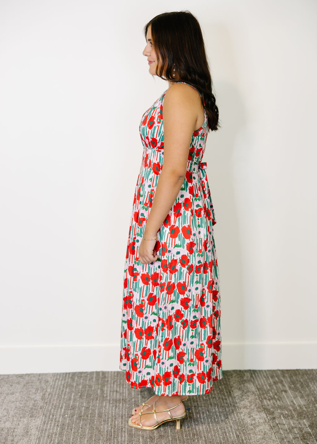 Poppy Front Zip Midi Dress