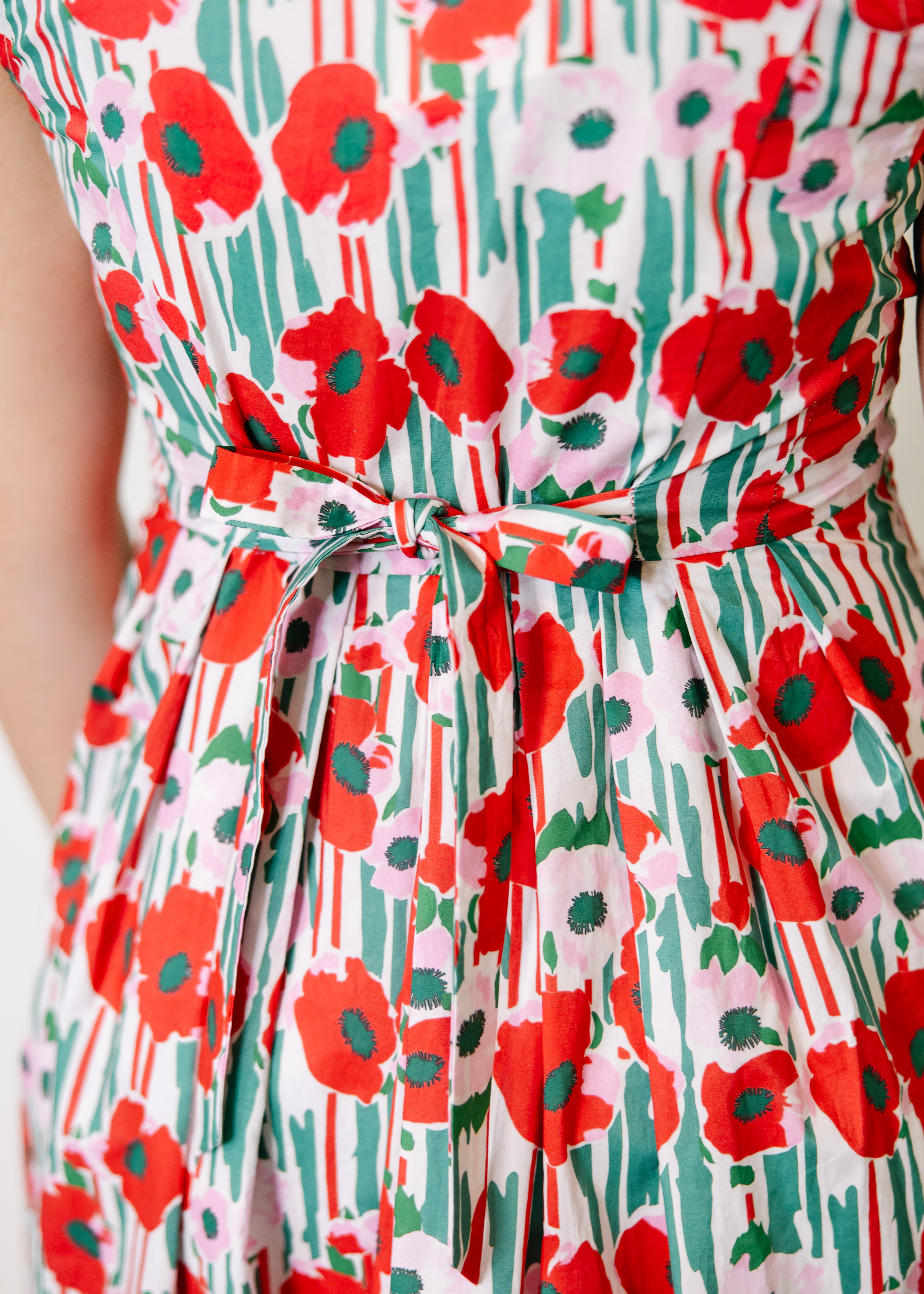 Poppy Front Zip Midi Dress