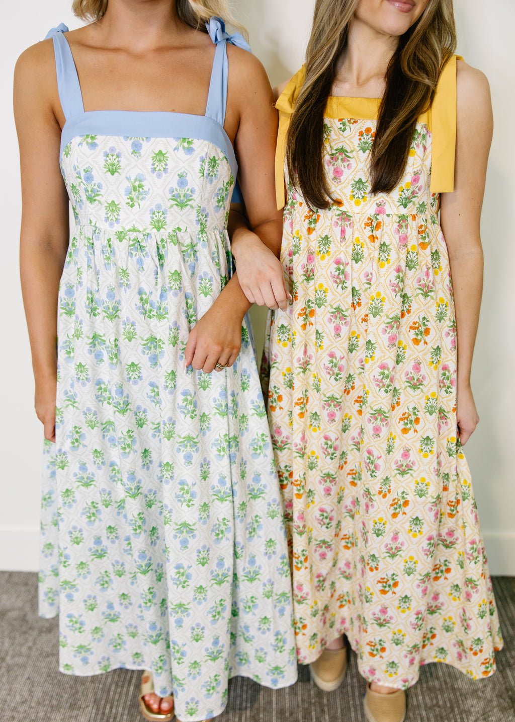 Delphine Meadow Sleeveless Midi Dress