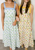 Delphine Meadow Sleeveless Midi Dress
