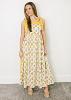 Delphine Meadow Sleeveless Midi Dress