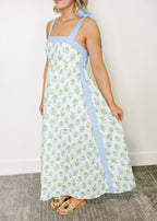 Delphine Meadow Sleeveless Midi Dress