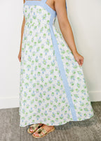 Delphine Meadow Sleeveless Midi Dress