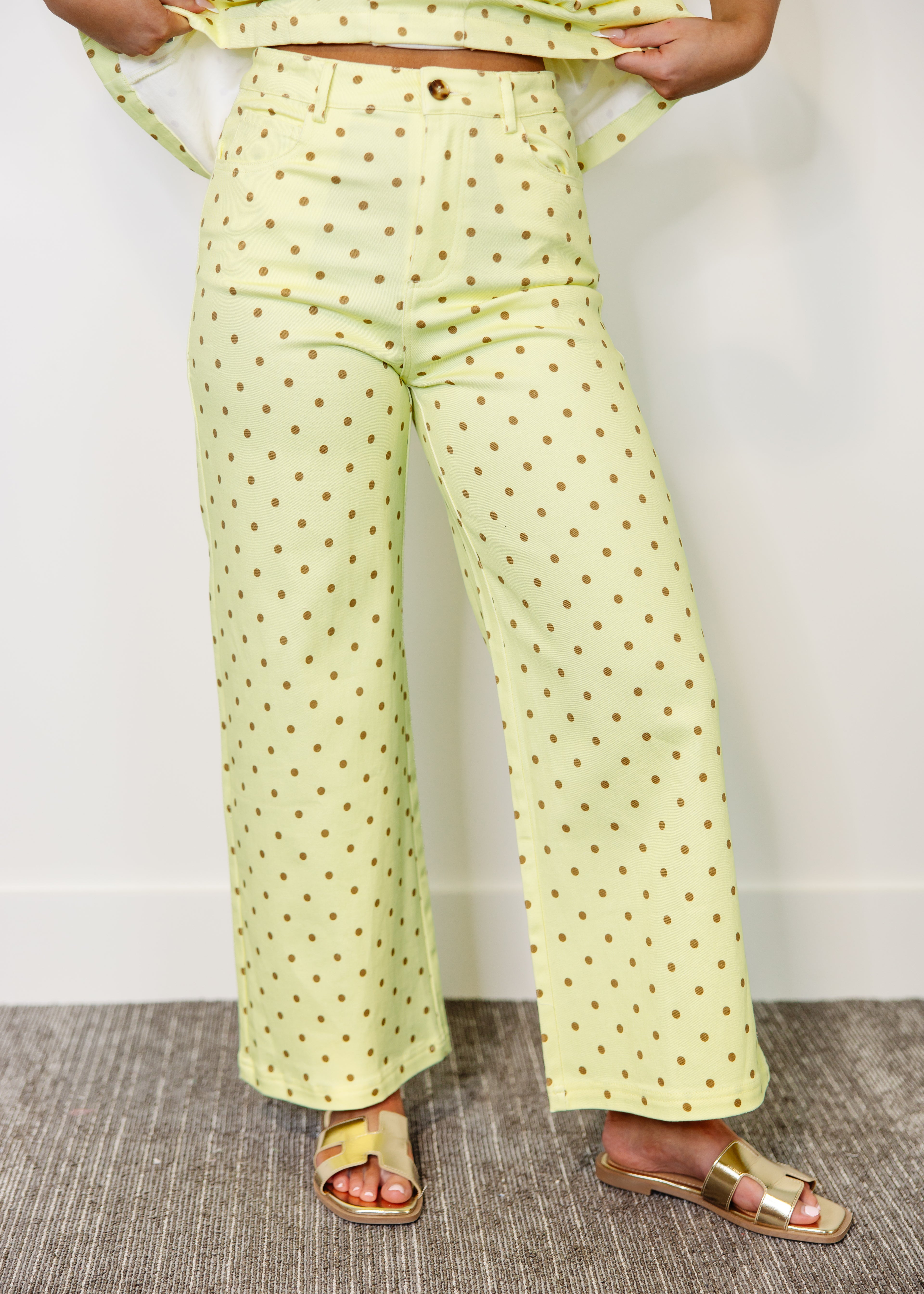 Amelia Wide Leg Polka Dots Pants