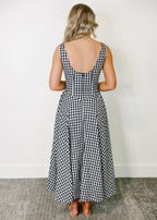 Lisa Gingham Sleeveless Maxi Dress