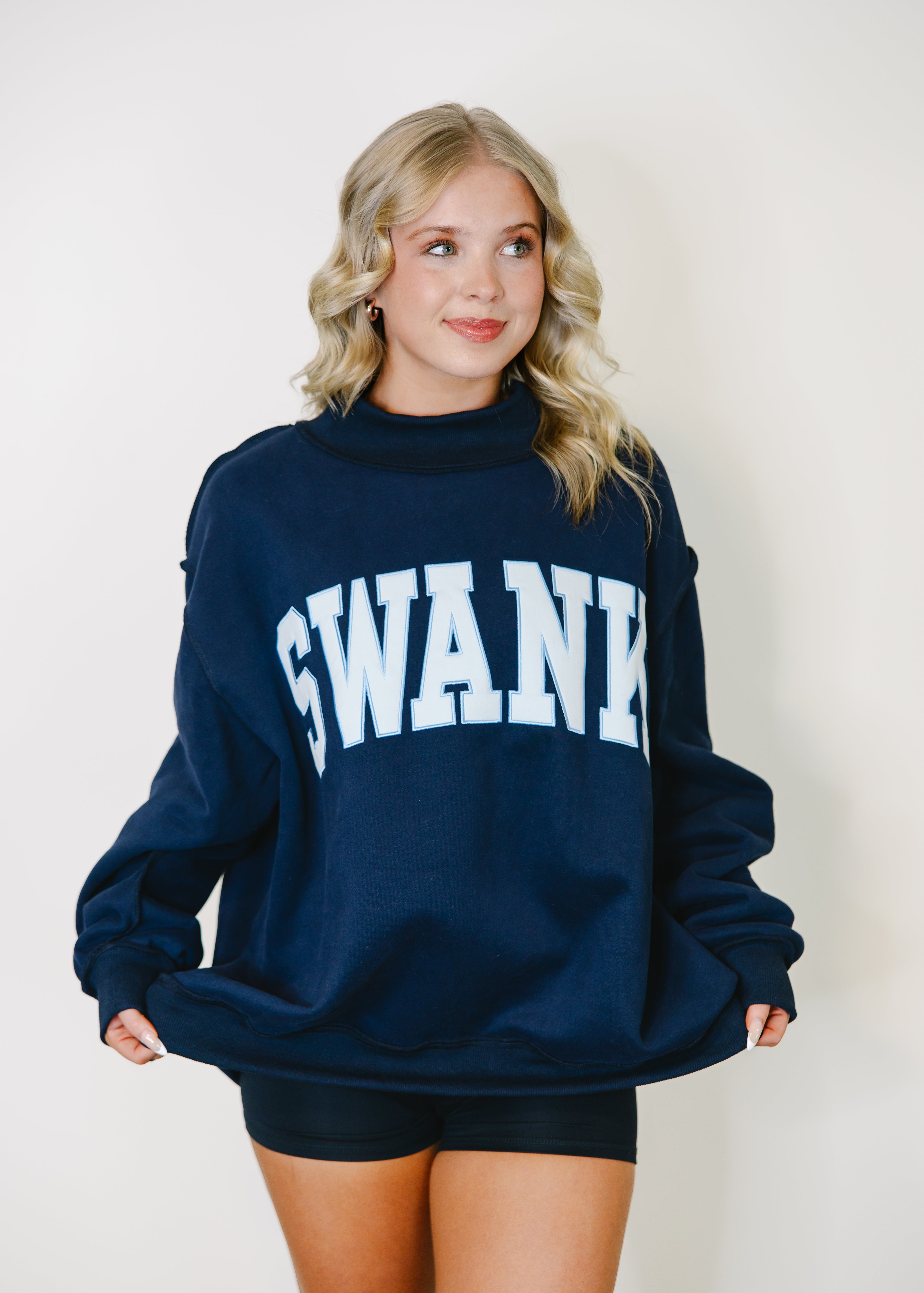Swank Mock Neck Sweatshirt