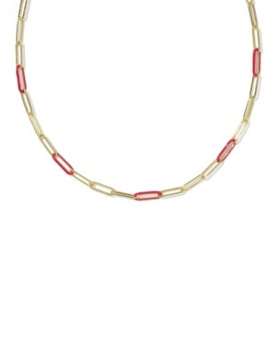 Courtney Enamel Link and Chain Necklace