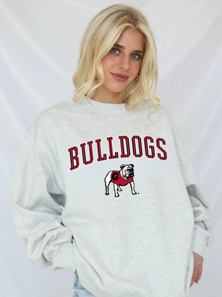 Georgia Stripe Mock Neck