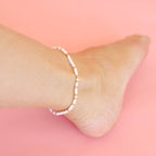 White Sprinkle Anklet