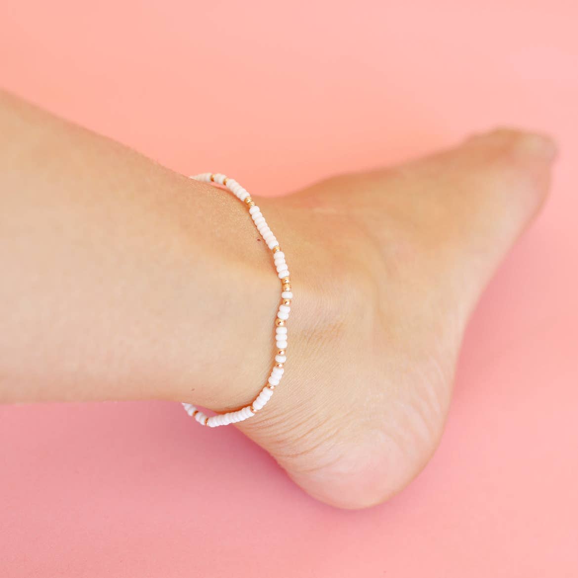 White Sprinkle Anklet