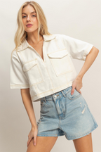 Boxy Denim Top