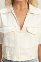 Boxy Denim Top
