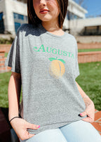 Model is wearing the Augusta, GA Golf Tee Shirt