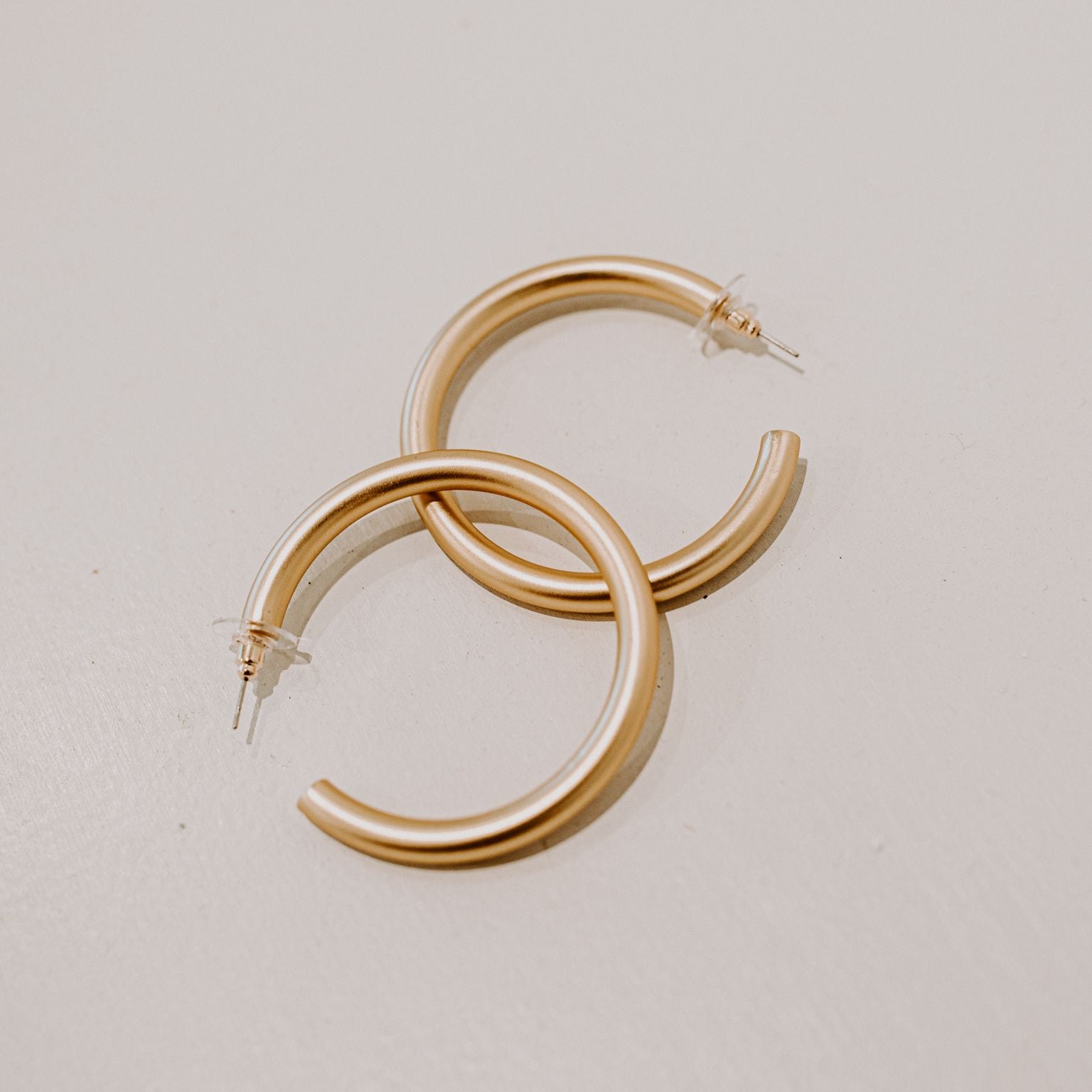 Large Matte Round Hoops