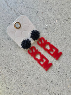 Georgia Gameday Letter Earrings