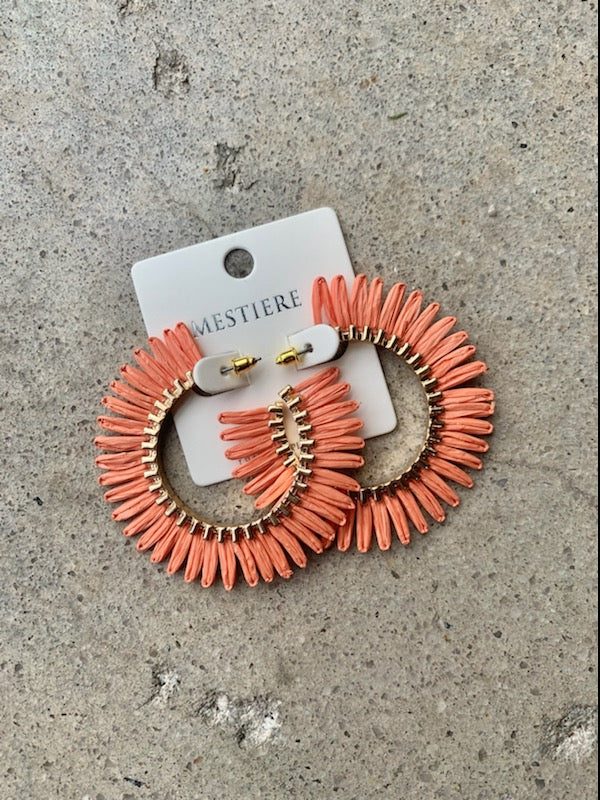 Statement Raffia Hoops