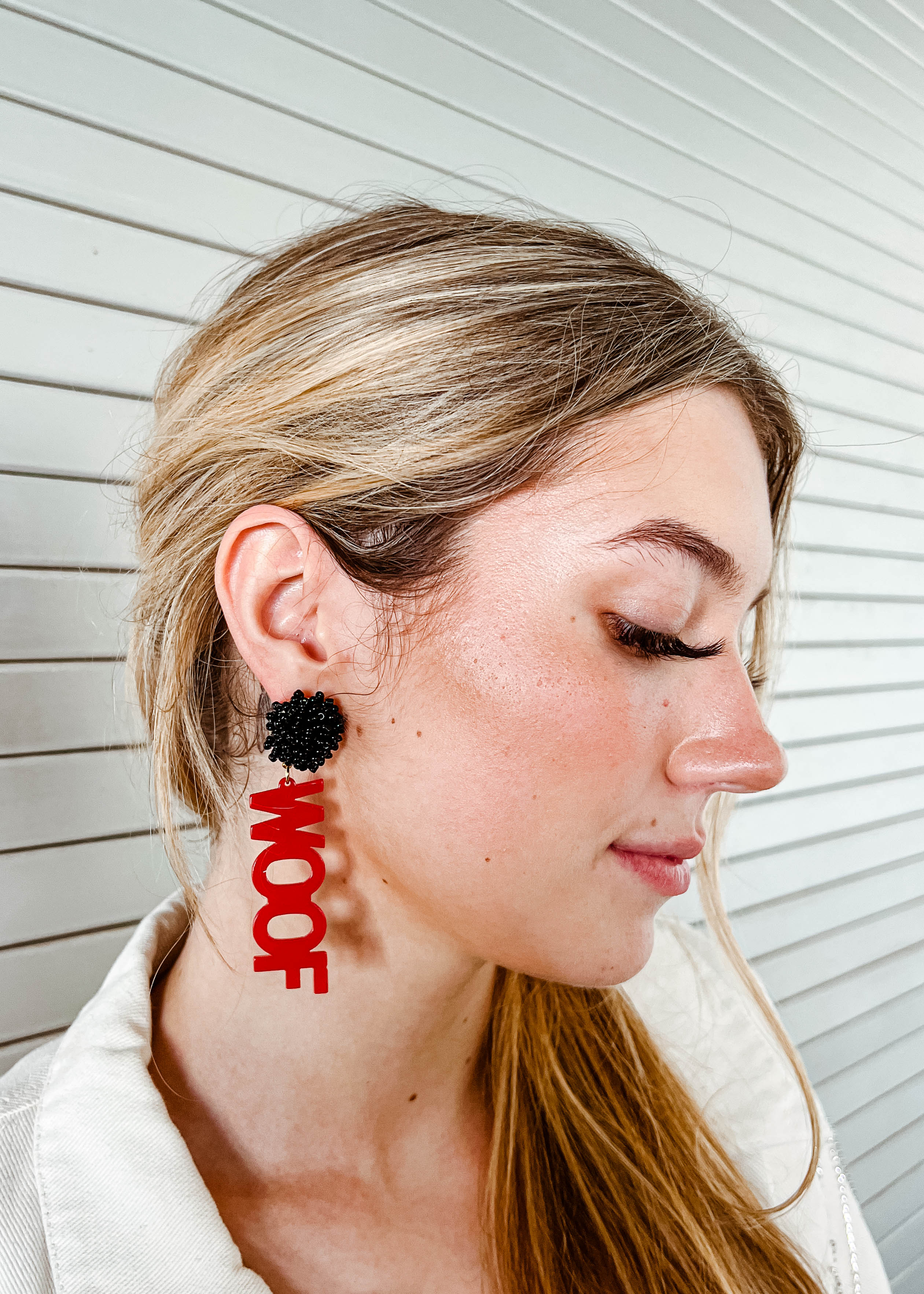 Georgia Gameday Letter Earrings