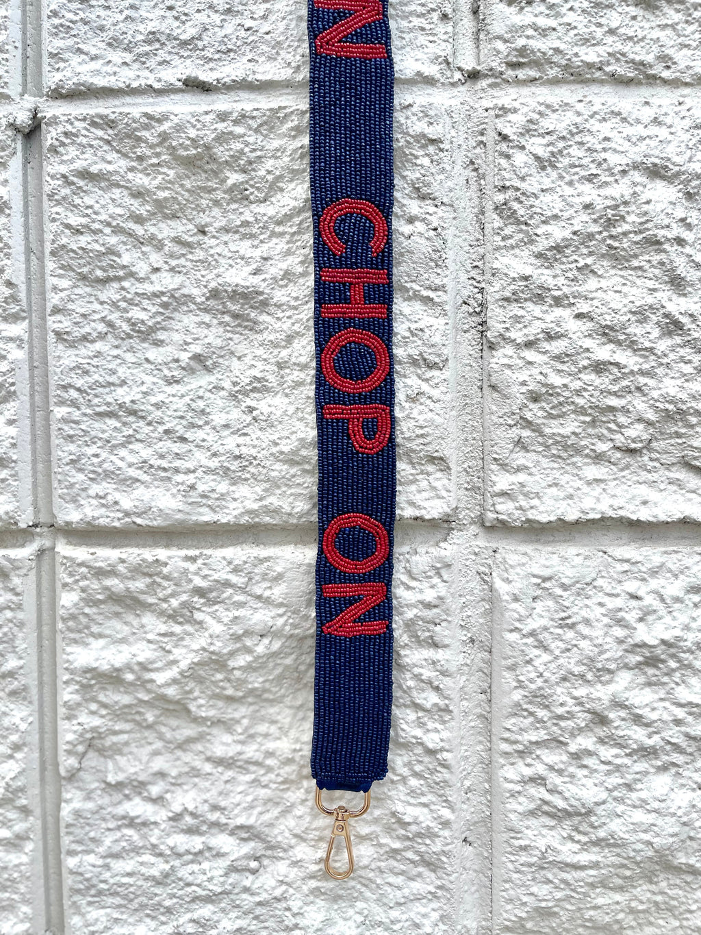 "Chop On" Atlanta Braves Beaded Purse Strap