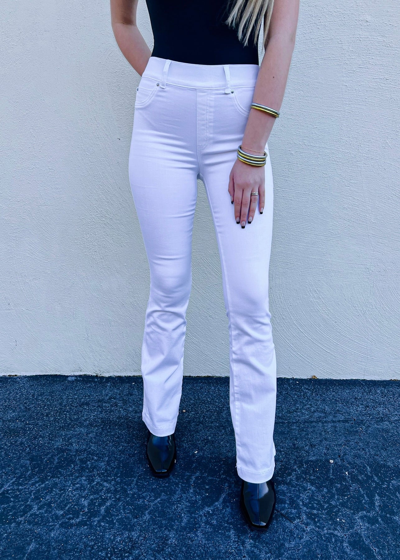 Spanx Flare Jeans, White
