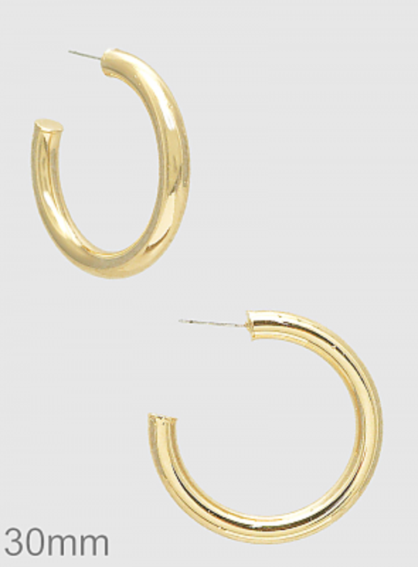 Medium Metal Hoop Earrings