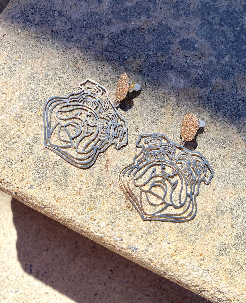 Bulldog Cutout Earrings