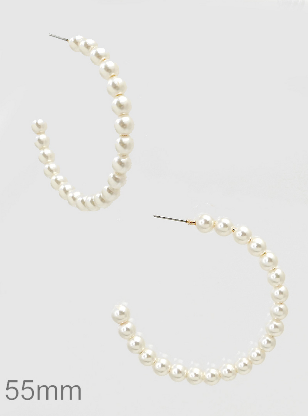 Pearl Beaded Hoops