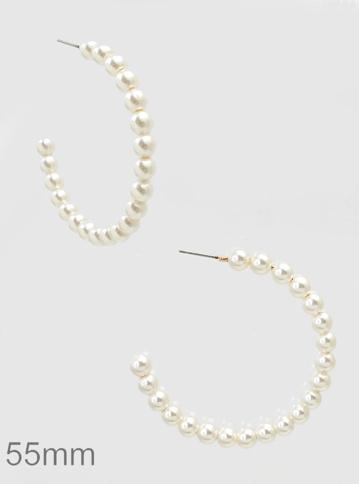 Pearl Beaded Hoops