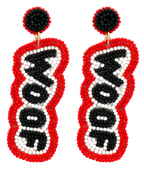 WOOF Leather Bead Earrings
