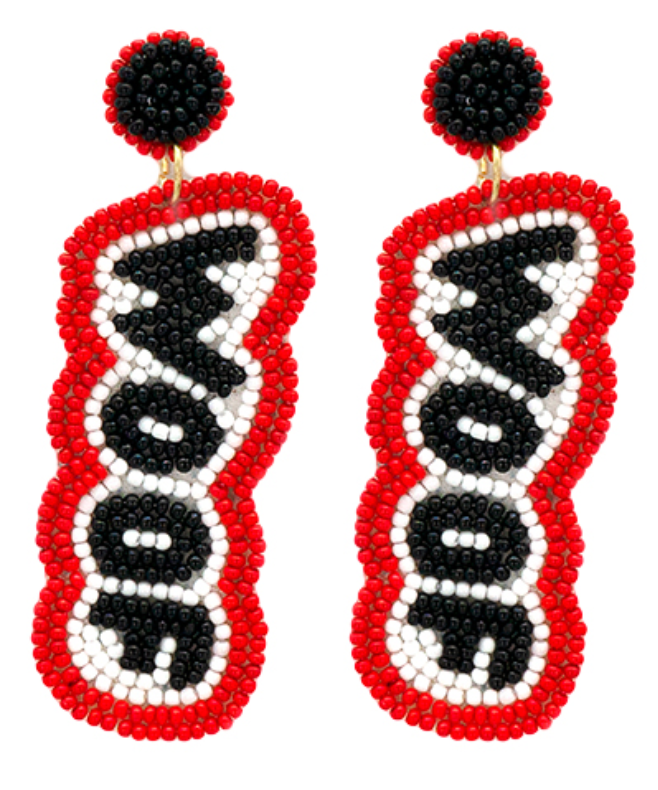 WOOF Leather Bead Earrings
