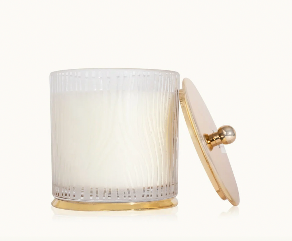 Frasier Fir Large Frosted Wood Grain Candle