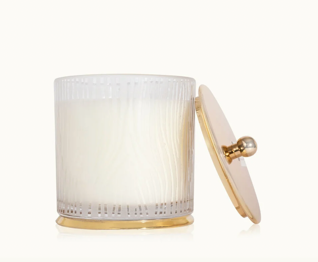 Frasier Fir Large Frosted Wood Grain Candle