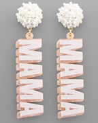 MAMA & Bead Pom Earring