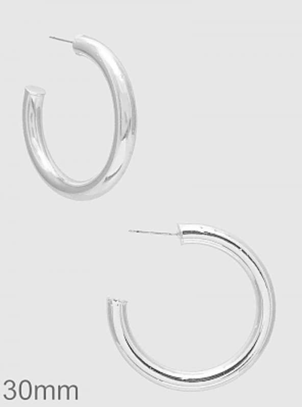 Medium Metal Hoop Earrings