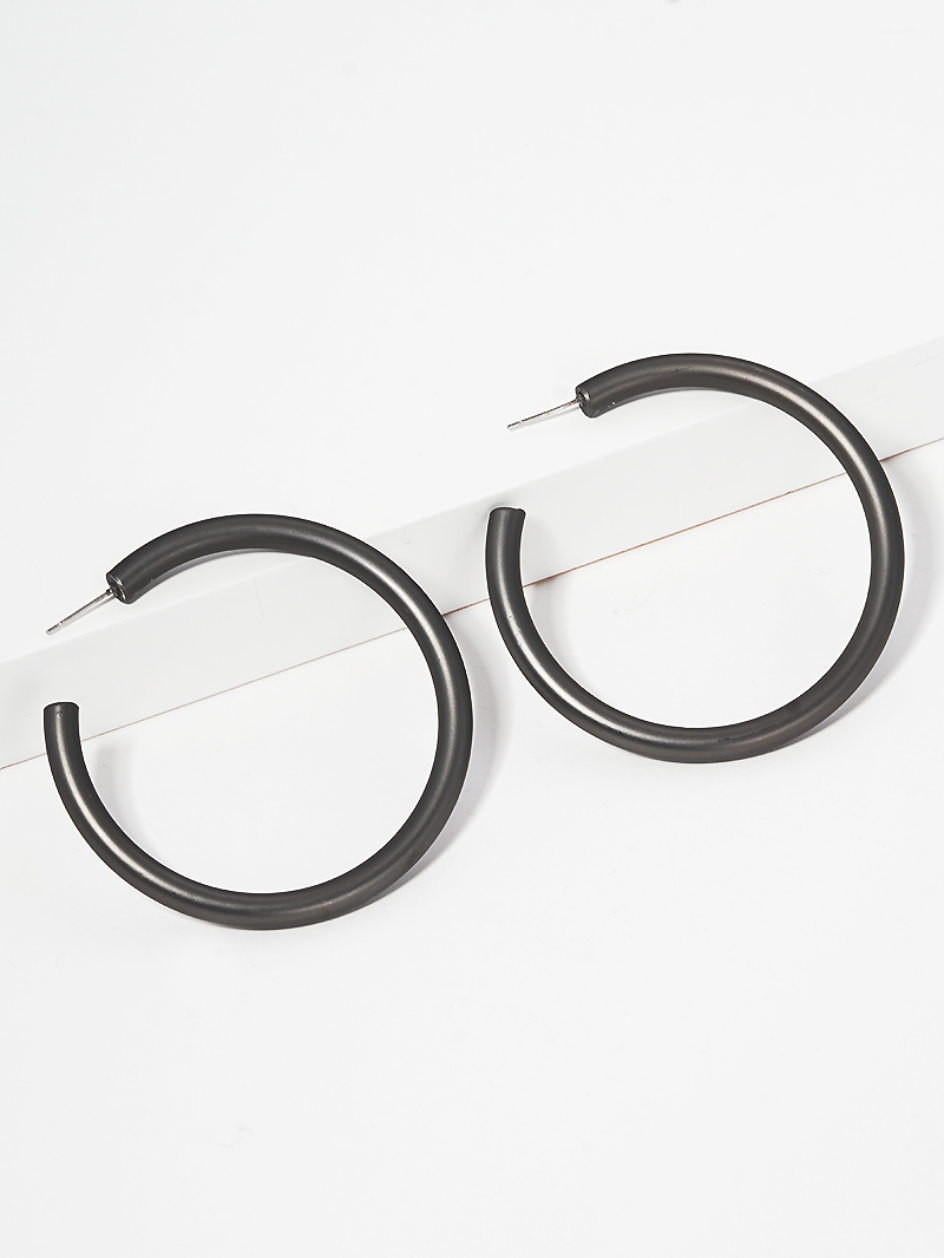 Large Matte Round Hoops