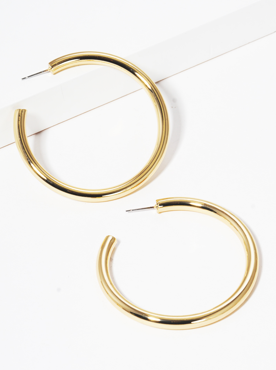 Large Matte Round Hoops