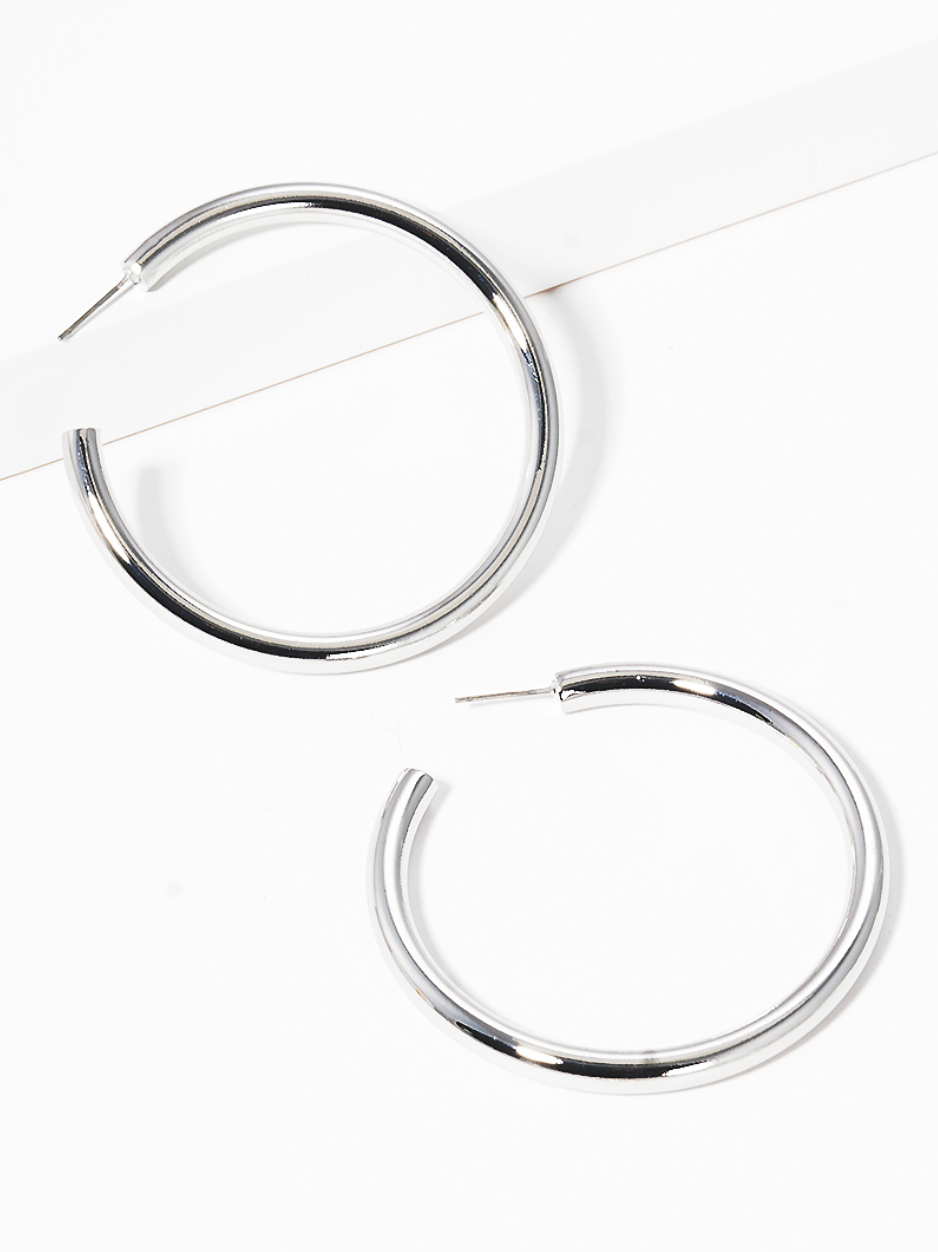 Large Matte Round Hoops