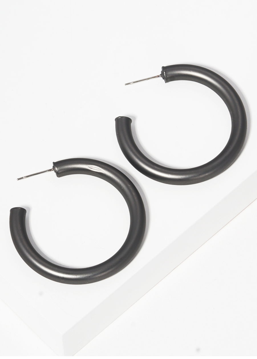 Medium Metal Hoop Earrings