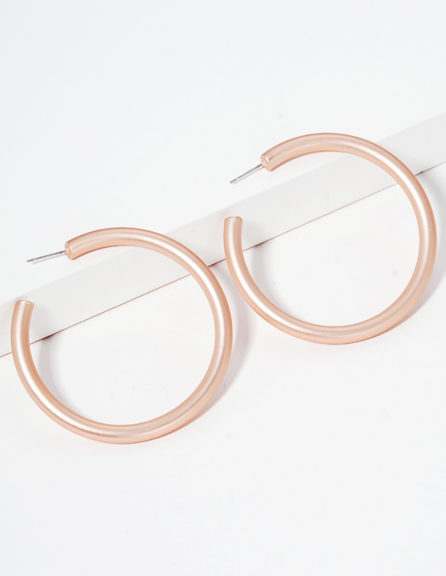 Large Matte Round Hoops