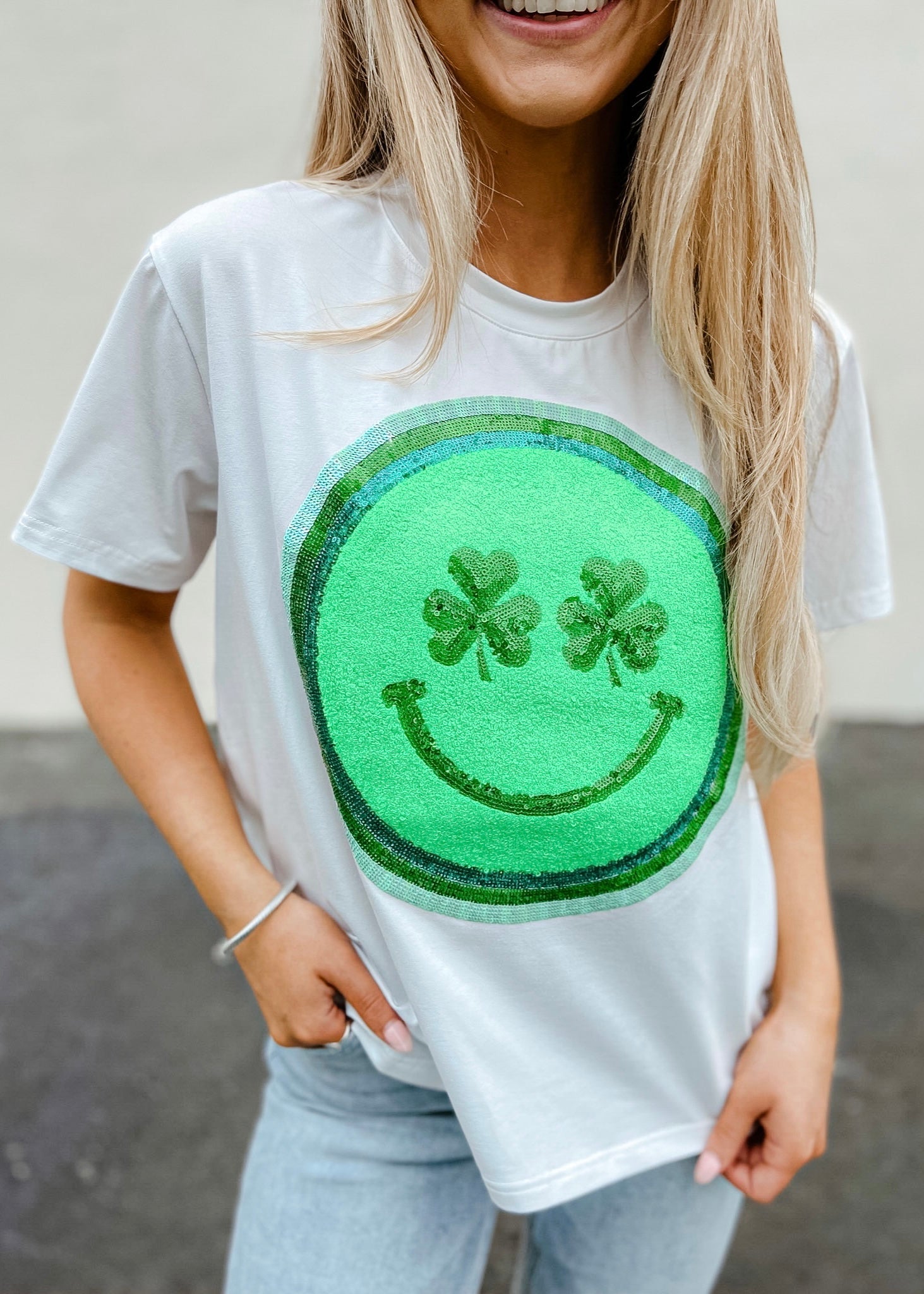 Shamrock Smiley Tee