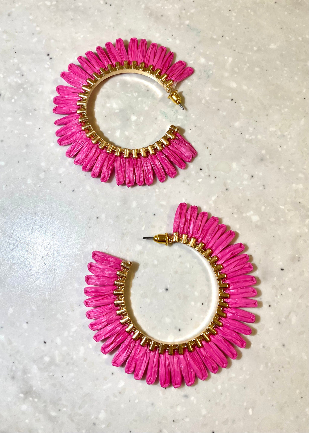 Statement Raffia Hoops